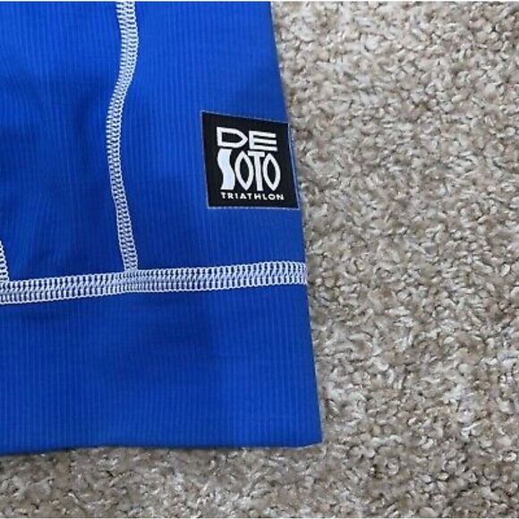 Desoto women’s Small Blue Black Breathable Drawstring Triathlon Shorts - Picture 5 of 5